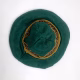 Hat of Otto sculpture Green hat seen straight from above.