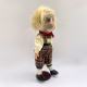 Sculpture: Otto right side Hacked doll with soft body and china hands and feet. Doll face is replaced with uncanny head made from textile.