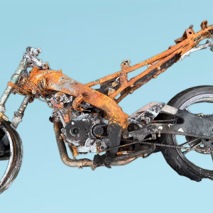 Torched scooter