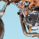 Machina Incensa I Details of a torched scooter