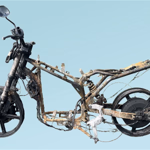 Torched scooter